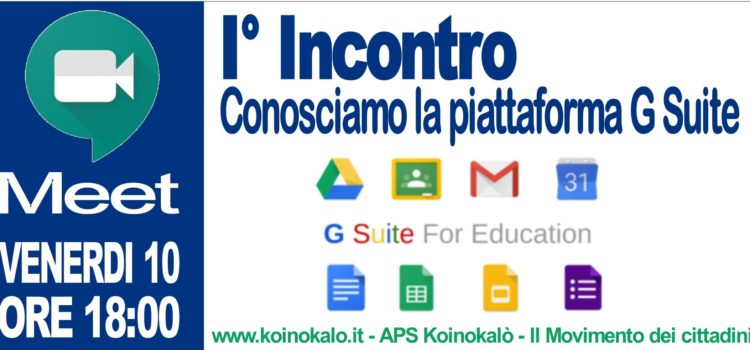 Primo appuntamento venerdi 10 ore 18:00